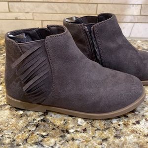 Old Navy Gray Fringe Booties Size 10
